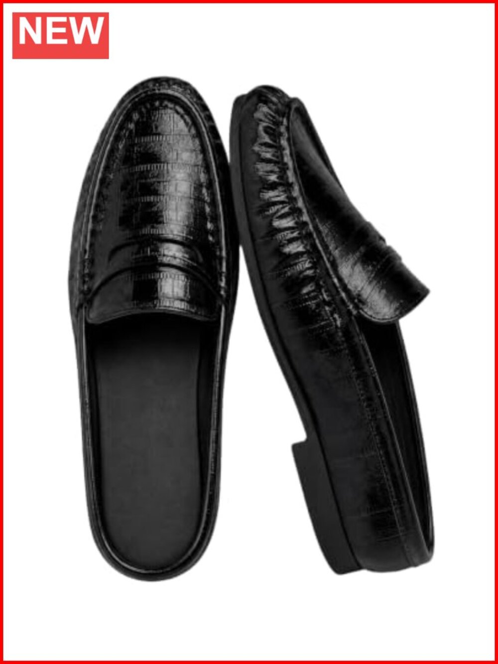 Women's Mule Loafers Faux Leather Slip On Comfort Penny Strap